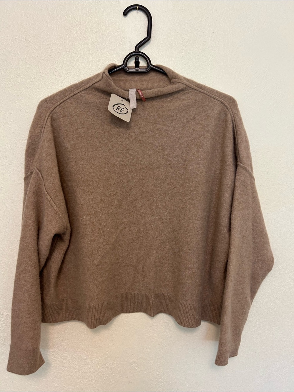Pilcro 100% Cashmere mock neck cropped Sweater